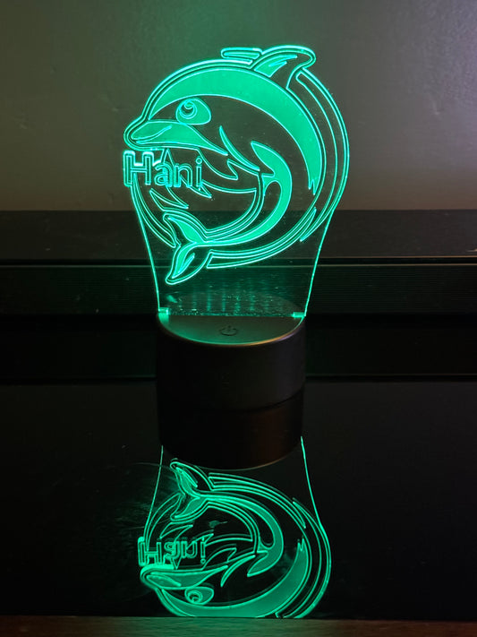 Personalized Dolphin night light