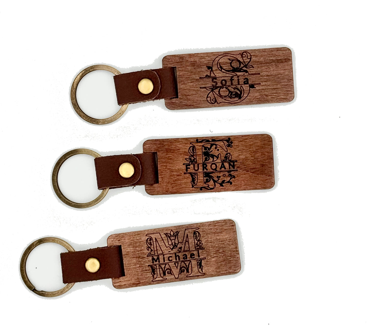 Walnut Wood Keychain | Gift for Him | Her | Father's Day | Birthday | Anniversary | Mother's Day | Personalized gift