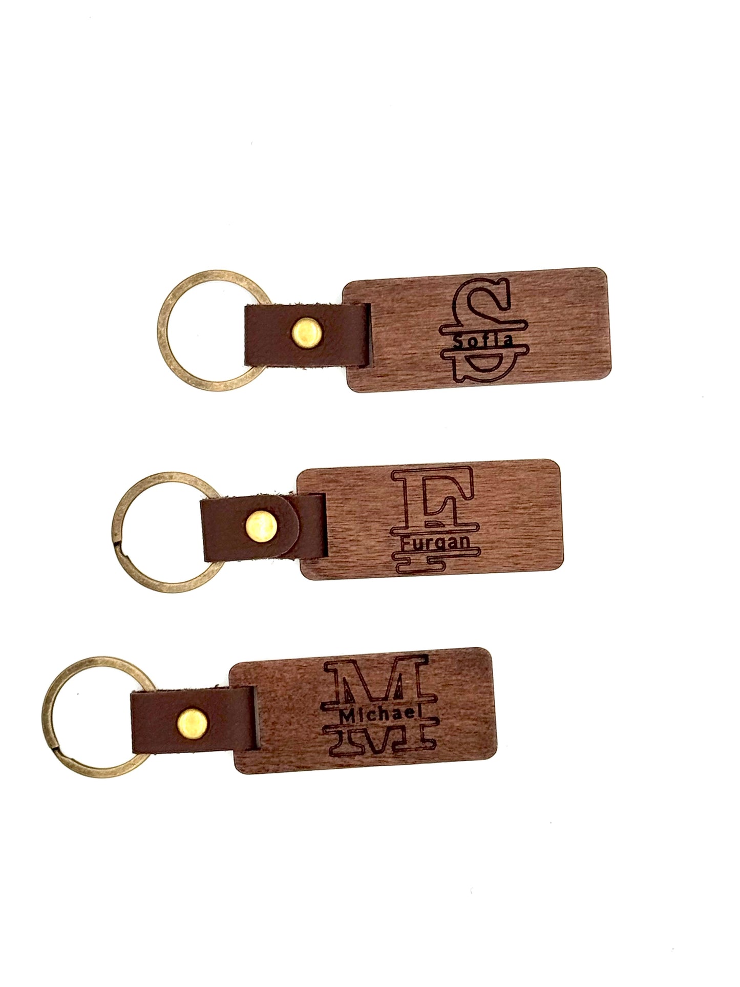 Walnut Wood Keychain | Gift for Him | Her | Father's Day | Birthday | Anniversary | Mother's Day | Personalized gift