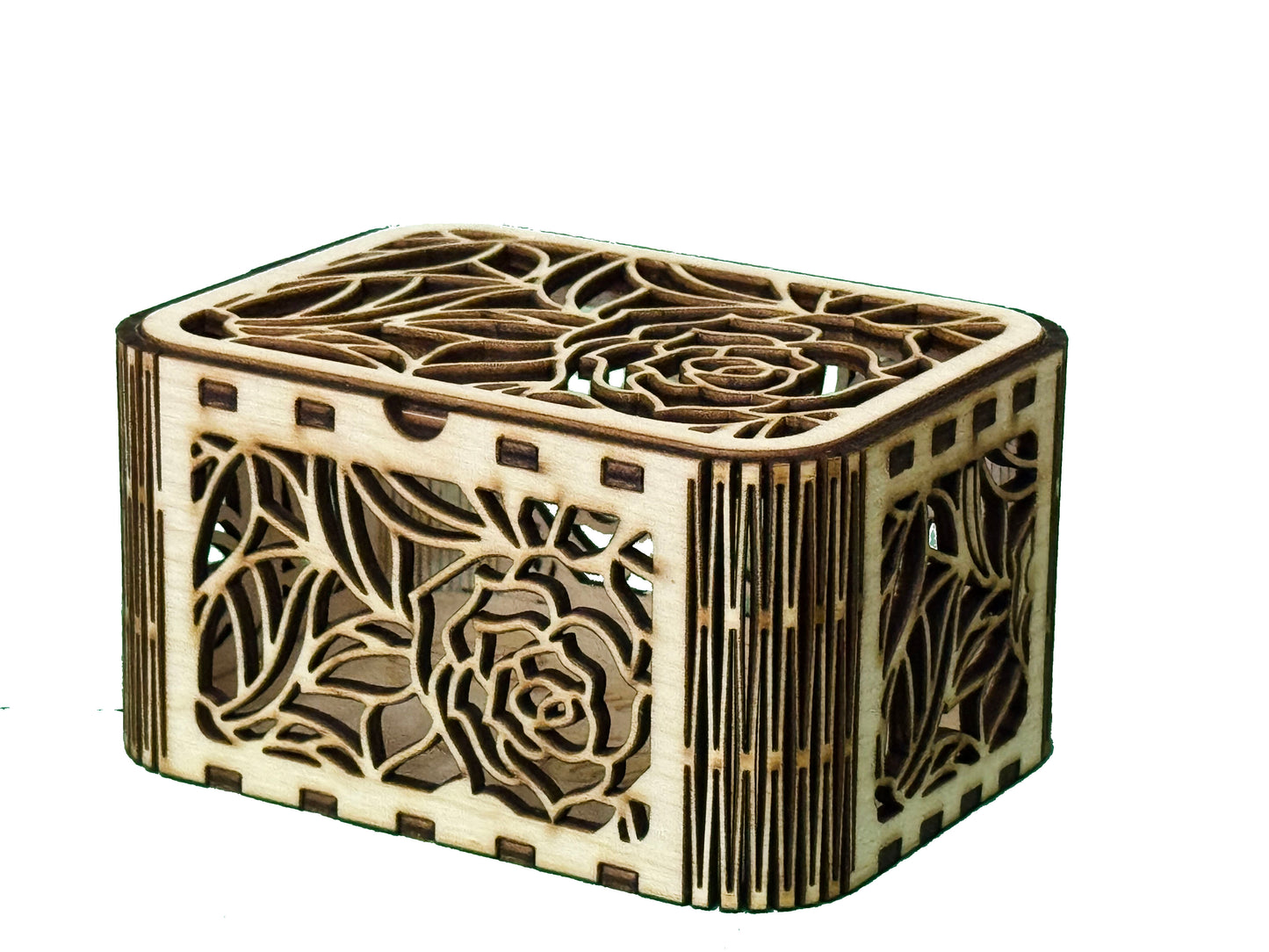 Handmade Wooden Flowery gift box