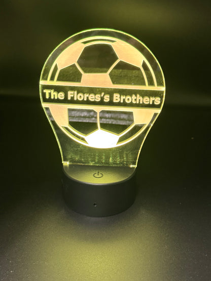 Personalized Soccer Ball Night Light