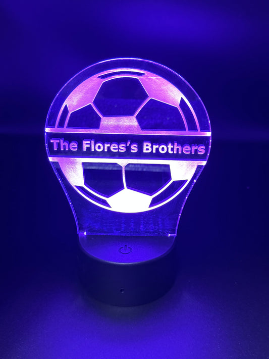 Personalized Soccer Ball Night Light