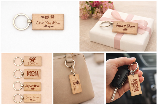 Wooden Keychain | Mother's Day | Father's Day | Birthday | Anniversary | Personalized gift