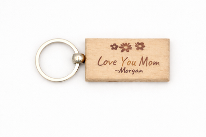 Wooden Keychain | Mother's Day | Father's Day | Birthday | Anniversary | Personalized gift