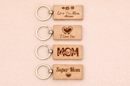 Wooden Keychain | Mother's Day | Father's Day | Birthday | Anniversary | Personalized gift