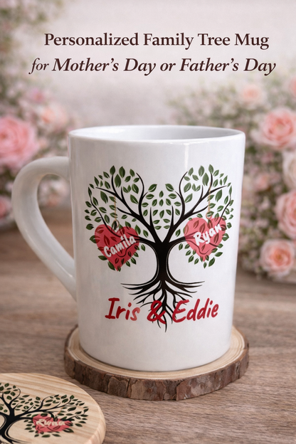 Personalized Family Tree Mug for Mother’s Day or Father’s Day