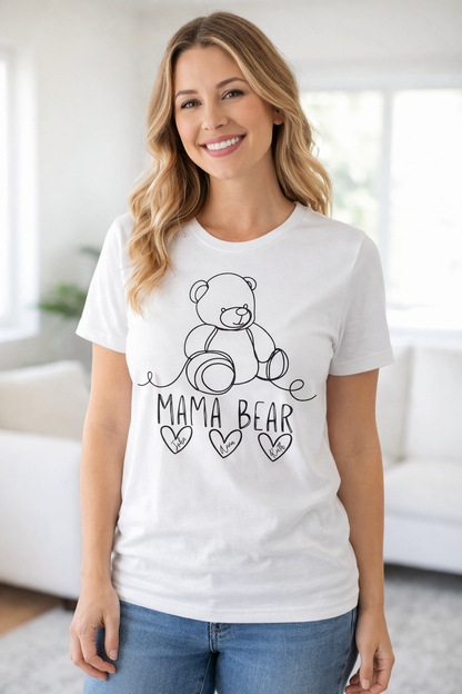Mama Bear Family T-Shirt – Personalized with Kids' Names